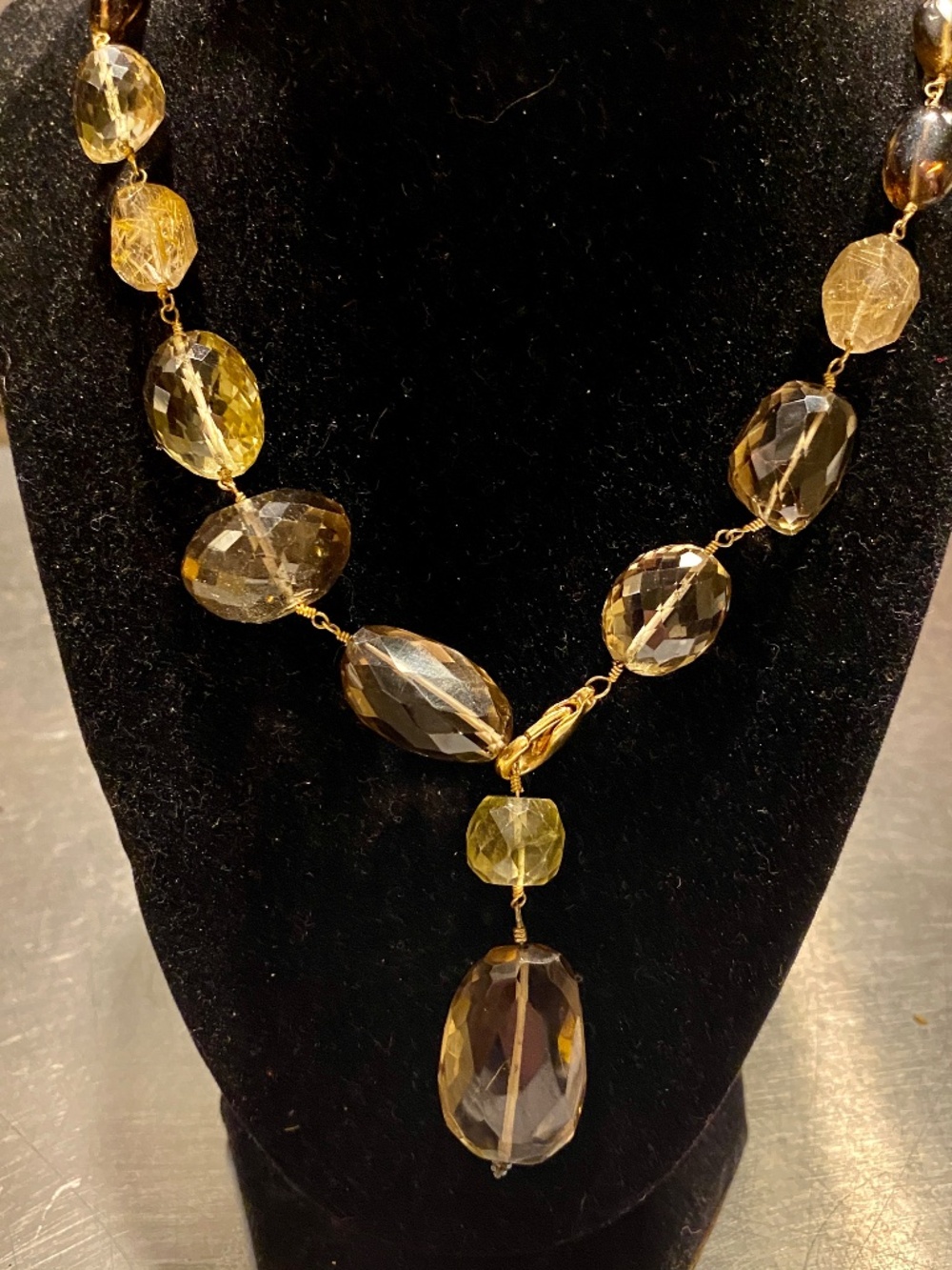 Vintage Designer Gemstone Necklace
